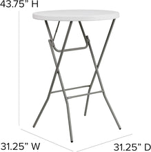 Round Plastic Bar Height Folding Event Tables