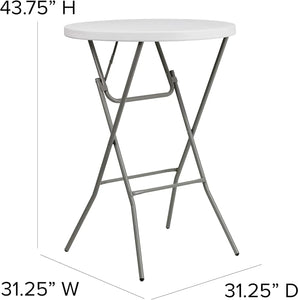 Round Plastic Bar Height Folding Event Tables