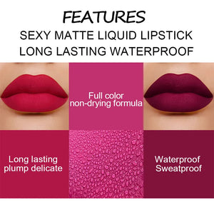 Matte Velvet Lip Waterproof Long-Lasting Glaze Lipstick