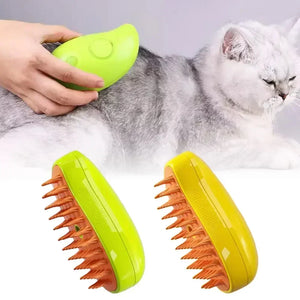 Steam Producing Massaging Pet Brush