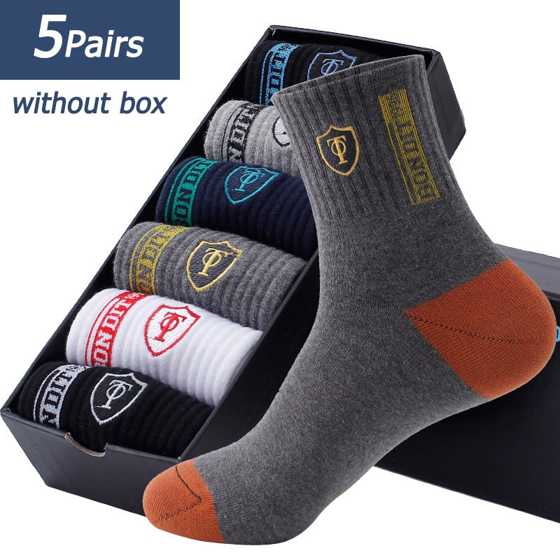 5 Pairs Sweat Absorbent Comfortable Thin Breathable Socks