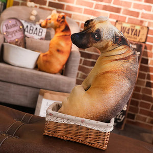 Creative Funny 3d Simulation Dog Throw Pillow Plush Toy