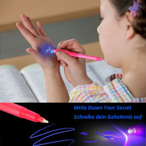 4pcs Luminous Light Magic UV Black Light Invisible Ink Pen