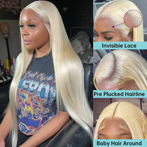 613 Blonde Straight Lace Front Wig