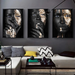 African Woman Frameless Wall Art