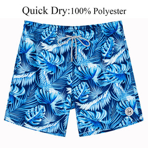 Quick Dry Beach Board Shorts with Mesh Lining