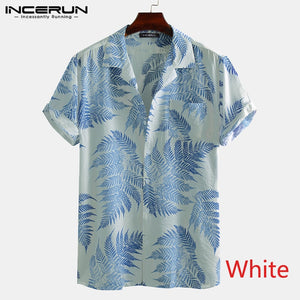 Hawaiian Tropical Floral Print Short Sleeve Shirt