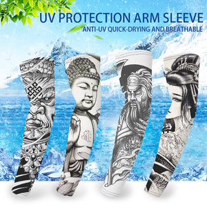 1Pair Breathable Quick Dry Arm Sleeves 3D Tattoo
