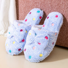 Cute Bow Warmth Thick Plush Non-Slip Slippers