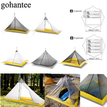 Ultralight 2-4 Person Outdoor Nylon Silicone Coated Pyramid Tent