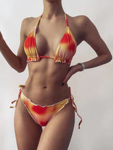 Ruffled Frilled Two Piece Bikini Set