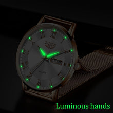 LIGE Ultra-Thin Stainless Steel Wristwatch