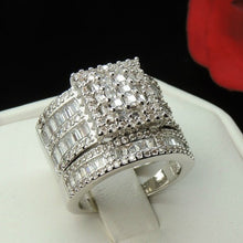 Luxury Gorgeous White Zircon Couple Rings