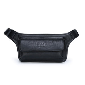 Casual Functional Leather Hip Bag