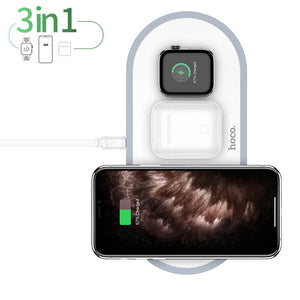 3 in 1 Wireless Charger Pad Fast Charging For Apple