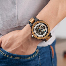 Bobo Bird Mechanical Wooden Luminous Wristwatch