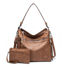 Designer Leather Large Messenger Bag with Purse