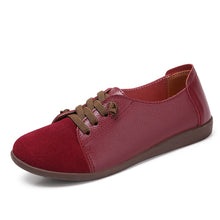 Genuine Leather Mixed Color Slip-on Shoes