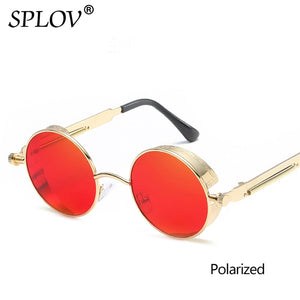 Vintage Round Polarized Retro Small Metal Circle Sunglasses