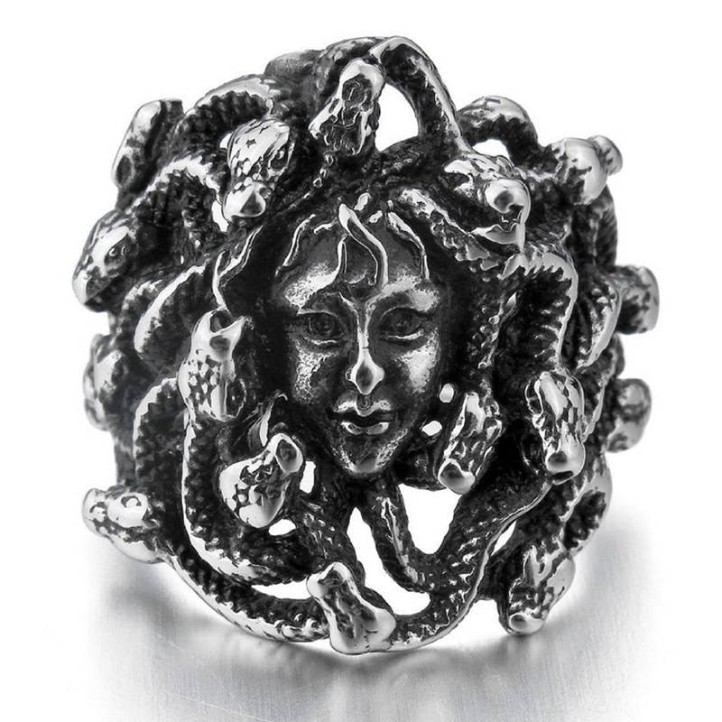 Vintage Ancient Greek Medusa Ring