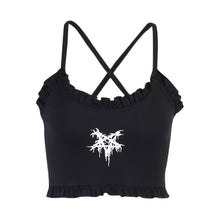 Goth Cross Print Aesthetic Tank Top