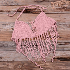 Crochet Tasseled Bikini Set