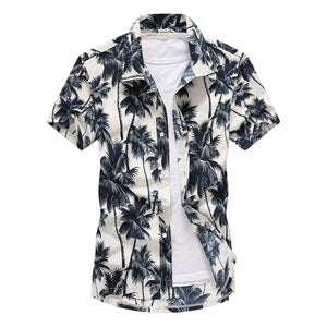 Short Sleeve Fast Drying Floral Beach Shirt