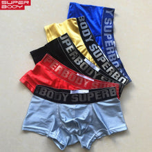 Shiny Low Waist Smooth Boxer Shorts