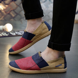 Causal Breathable Wide Slip On Canvas Shoes