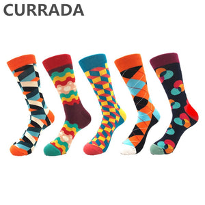 5pairs Combed Cotton Colorful Socks