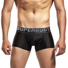 Shiny Low Waist Smooth Boxer Shorts