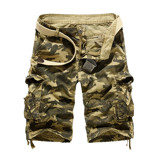Camouflage Loose Cargo Shorts