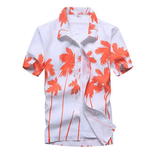 Short Sleeve Fast Drying Floral Beach Shirt