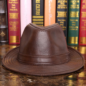 100% Genuine Leather Jazz Hat