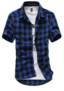 Plaid Short-sleeve Shirt