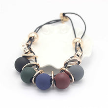 Multicolored Statement Leather Necklaces