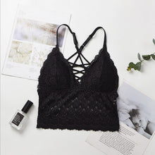 1PCS Lace Floral Embroidered Cropped Top Bra