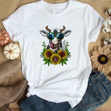 Floral Cow Print Graphic Tee
