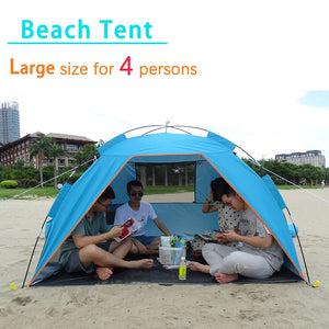 4 Person Large Beach Anti UV Tent