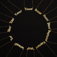 3Pcs/Set Zodiac Sign Pendant 12 Constellation Charm Gold Necklace