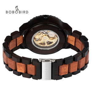 Bobo Bird Mechanical Wooden Luminous Wristwatch