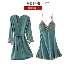 5PC Silk Robe Sleep Suit