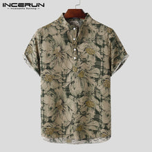 INCERUN Printed Short Sleeve Shirt
