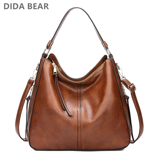 DIDABEAR Large Capacity Hobo Leather Bag