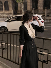 Elegant 2 Piece Long Sleeve Crop Tops + Midi Skirt Set