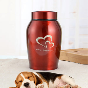 Multi-colored Stainless Steel Pet Urn
