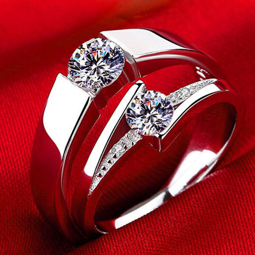 Real Tibetan Silver Cubic Zirconia Wedding Ring