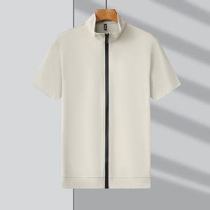 Trendy Cool Short Sleeve Zippered Shirt