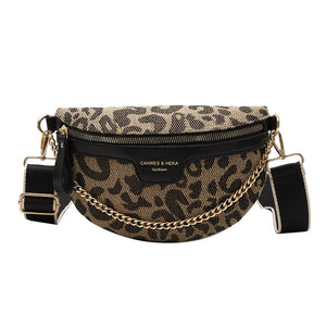 Leopard Print Small Chain Waste Pack