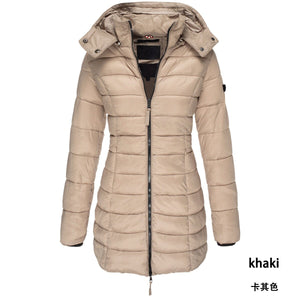 Long Down Thick Warm Hooded Cotton Padded Puffer Jacket